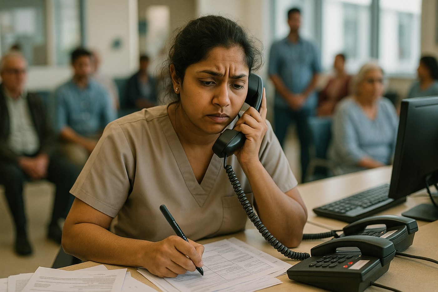 Front desk buried in calls